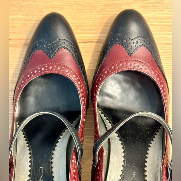 Vintage Bandolino classic leather brogue 40’s style heels - Picture 4 of 9